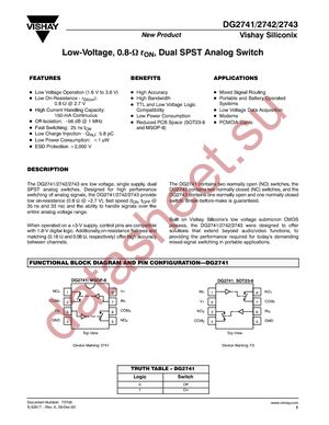 DG2741DS-T1-E3 datasheet  